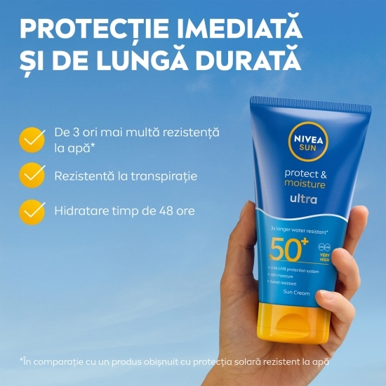 Loțiune de protecție solară Protect & Moisture Ultra, SPF 50, 150ml