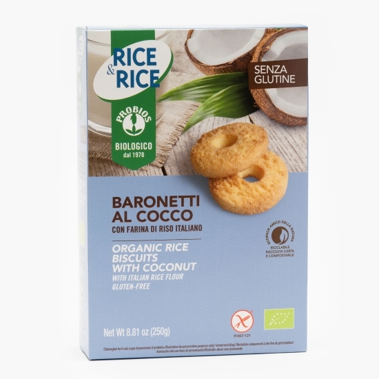 Biscuiți Baronetti cu cocos și făină de orez eco, fără  gluten 250g