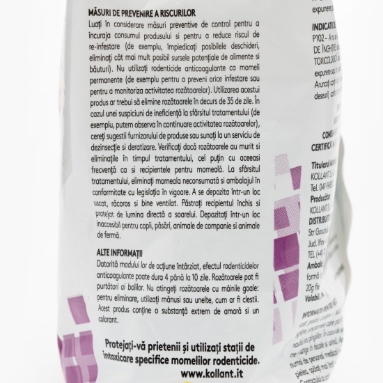 Momeală rodenticidă blocuri parafinate 300g