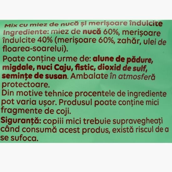 Mix Energie (miez de nucă și merișoare îndulcite) 150g