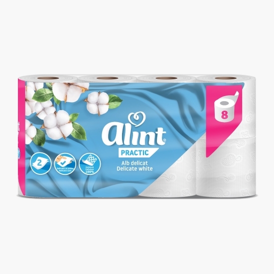 Hârtie igienică Alint Practic alb 2 straturi 8 role