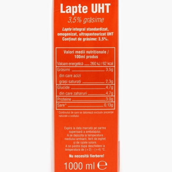 Lapte UHT 3.5% grăsime 1l
