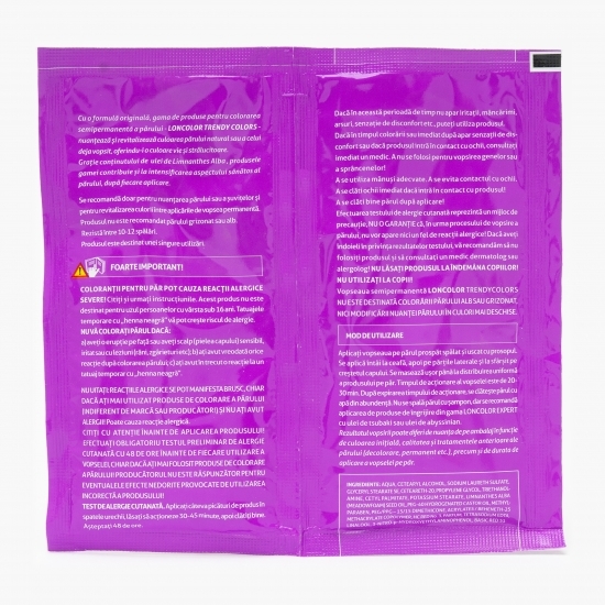 Vopsea semipermanentă pentru păr R4 roșu Funky plicuri 2x25ml