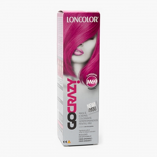 Mască (cremă) colorantă semipermanentă pentru păr M69 magenta GoCrazy 100ml
