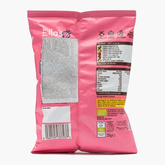 Pufuleți naturali eco cu căpșuni și banane, +6 luni, 20g