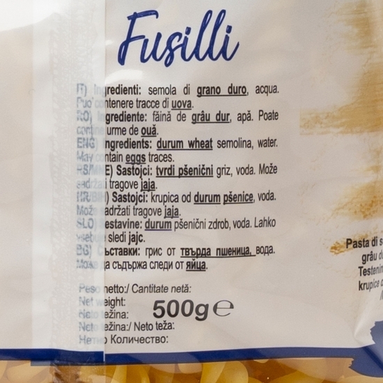 Paste Fusilli 500g
