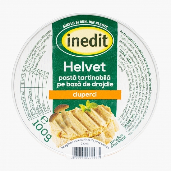 Pastă tartinabilă pe bază de drojdie cu ciuperci 100g