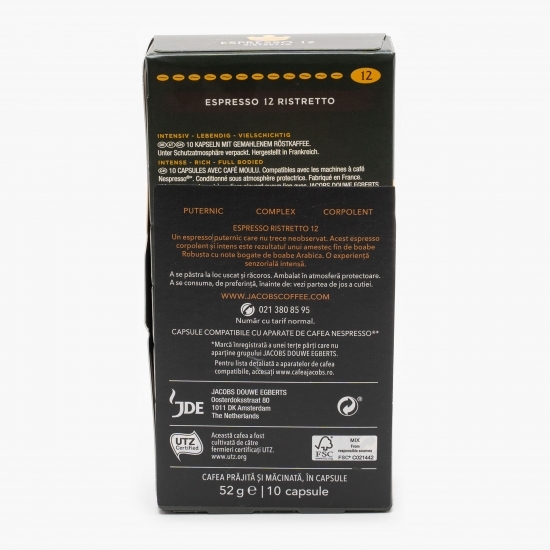 Espresso 12 Ristretto 12 băuturi 52g, capsule cafea