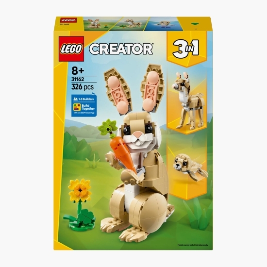 Iepuraș drăgălaș, 31162 Creator 3 în 1, 326 piese, +8 ani