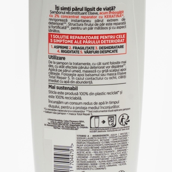 Șampon reconstituant pentru păr deteriorat, Total Repair 5, 0.25l