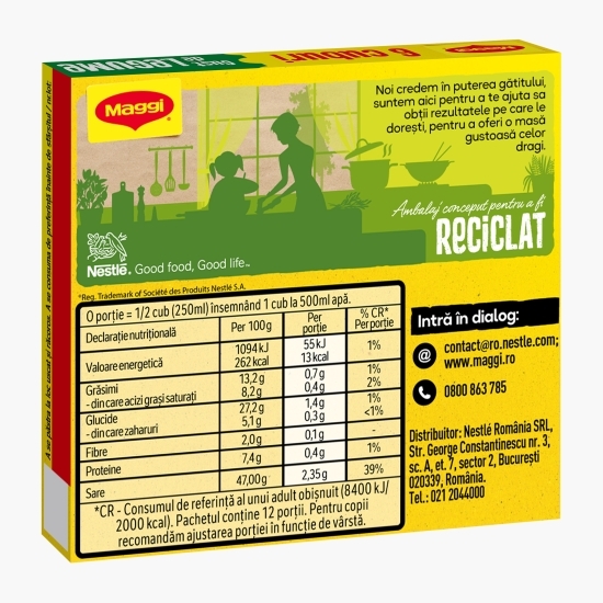 Bază de mâncare Cuburi cu gust de legume 60g