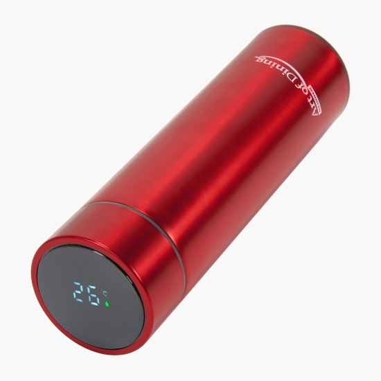 Termos inox roșu cu indicator led capacitate 450ml