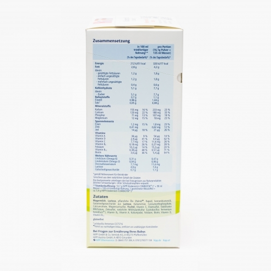 Formulă de lapte praf Kinder Combiotic 2, +2 ani, 600g