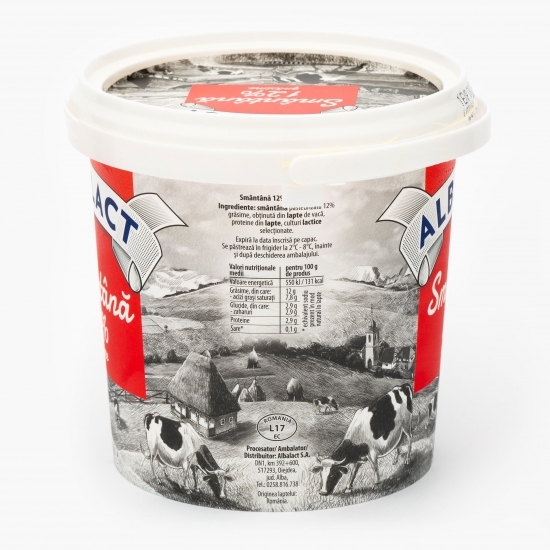 Smântână 12% grăsime 900g