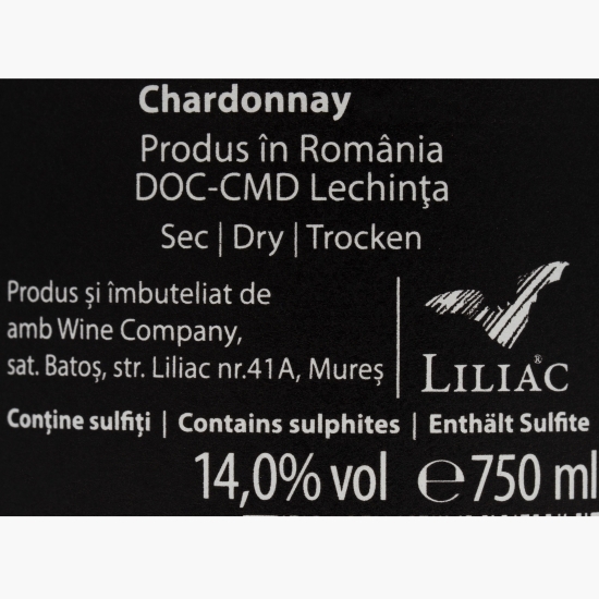 Vin alb sec Orange Chardonnay, 14%, 0.75l
