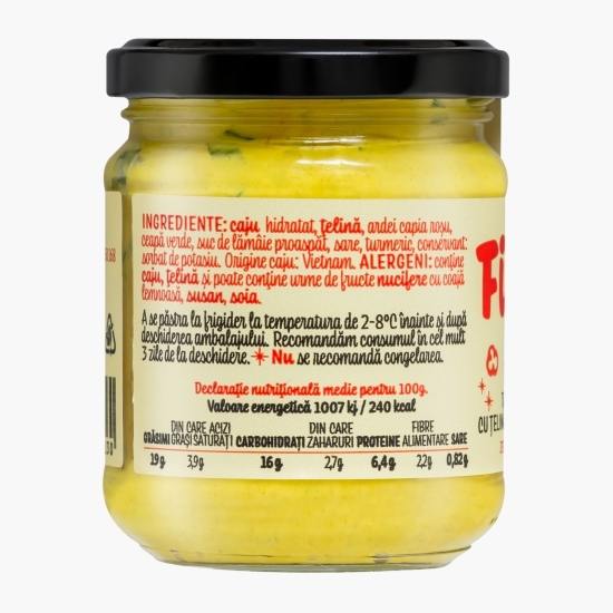 Produs tartinabil din caju cu țelină, ardei capia și turmeric 200g