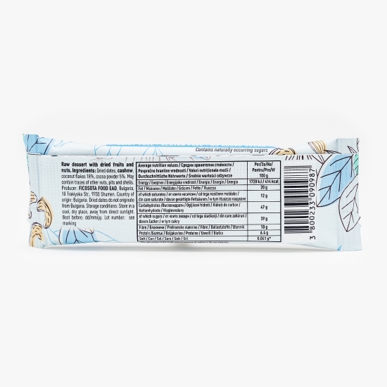 Baton cu fursec de nucă de cocos și cacao 30g