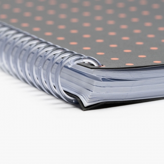 Caiet matematică, A4, copertă PP, cu spiră, 100 file, Black