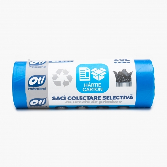 Saci colectare selectivă hârtie/carton 60l 60x76cm 20 buc