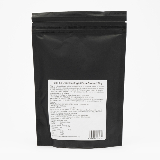 Fulgi de ovăz ecologici fără gluten 250g