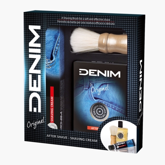 Set cadou Original: Loțiune dupa ras 100 ml + Cremă de ras 100 ml + Pămătuf
