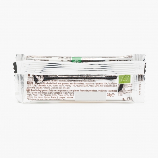 Baton Fit&Go cu mix de fructe uscate și guarana eco 30g