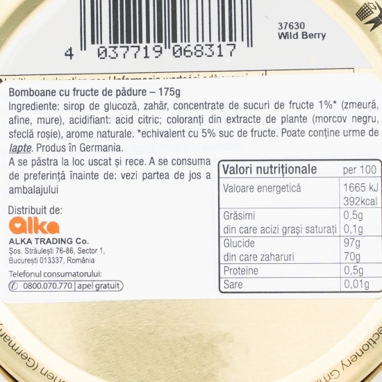 Bomboane cu fructe de pădure 175g
