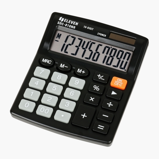 Calculator de birou 10 digiți, 124x102x25mm, Eleven SDC-810NR