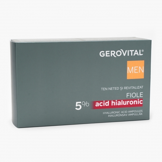 Fiole acid hialuronic 5% pentru bărbați, 10 fiole x 2ml
