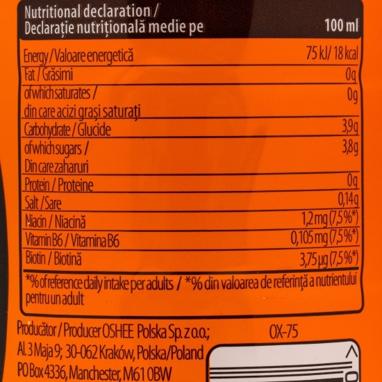 Băutură izotonică Orange for runners, 0.75l