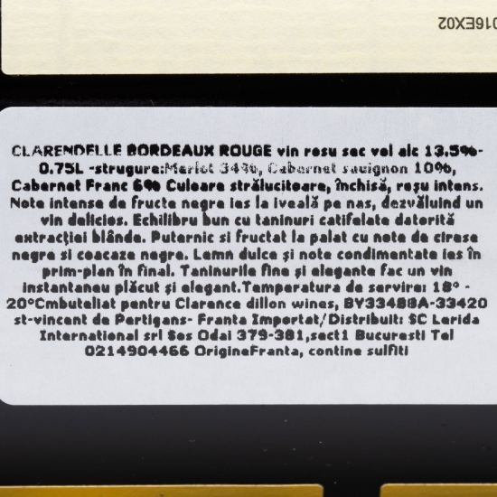 Vin roșu sec Bordeaux, 13.5%, 0.75l