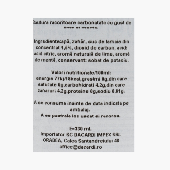 Băutură carbogazoasă Mojito doză 0.33l