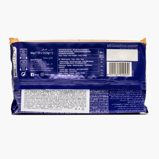Napolitane Elite cu umplutură de alune și glazură de ciocolată cu lapte 86g