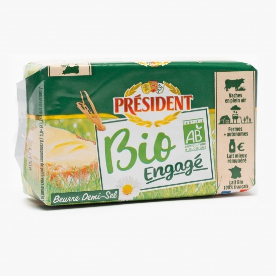 Unt eco semisărat 80% grăsime, 250g