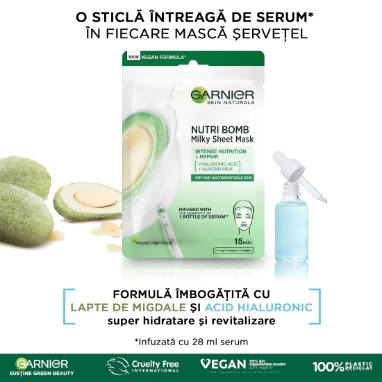 Mască șervețel nutriție intensă Nutri Bomb 28g