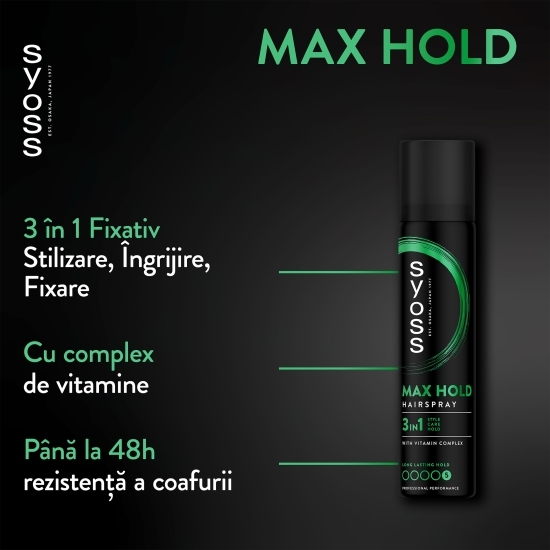 Fixativ Max Hold (5) pentru păr 300ml