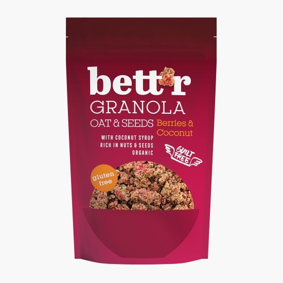 Granola eco cu cireșe și cocos, fără gluten 300g