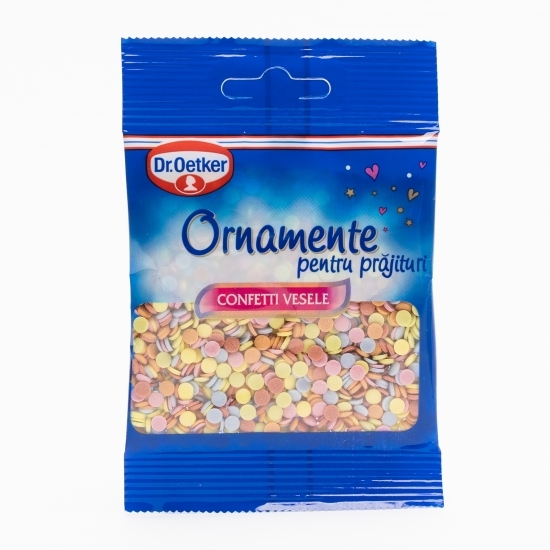 Ornamente pentru prăjituri confetti vesele 30g