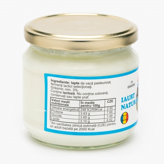 Iaurt natural din lapte de vacă 350g