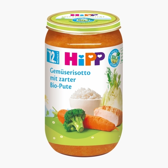 Meniu eco Risotto cu legume și curcan, +12 luni, 250g