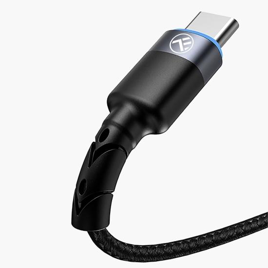 Cablu date USB - Type-C cu LED, 1.2m, negru
