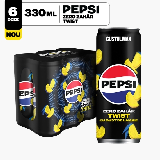 Băutură carbogazoasă aromă cola Twist Zero Zahăr 6x0.33l