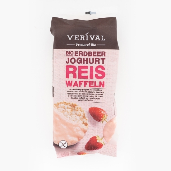 Napolitane din orez cu căpșuni, eco, fără gluten 100g