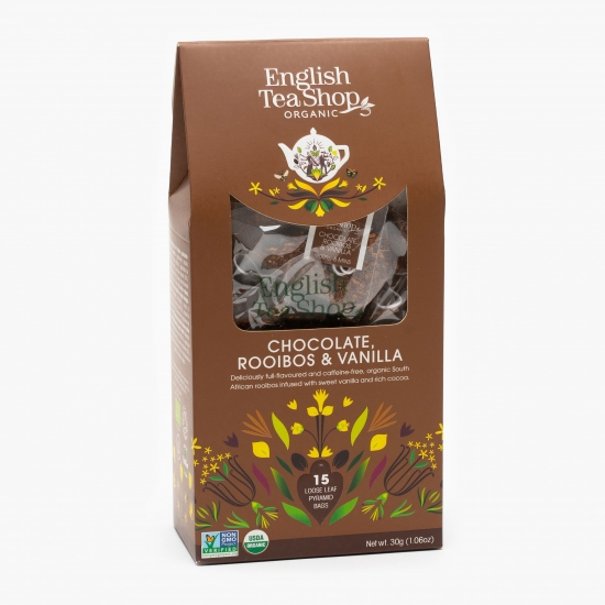 Ceai eco ciocolată, rooibos și vanilie 30g