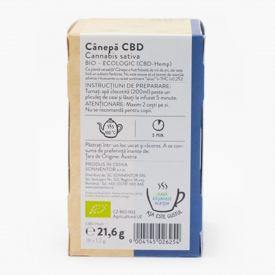 Ceai de plante cânepă CBD eco 18 plicuri