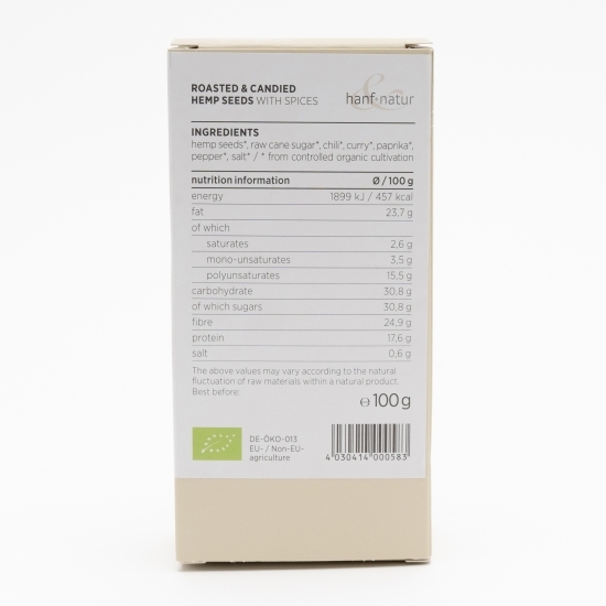Snack din semințe de cânepă eco 100g