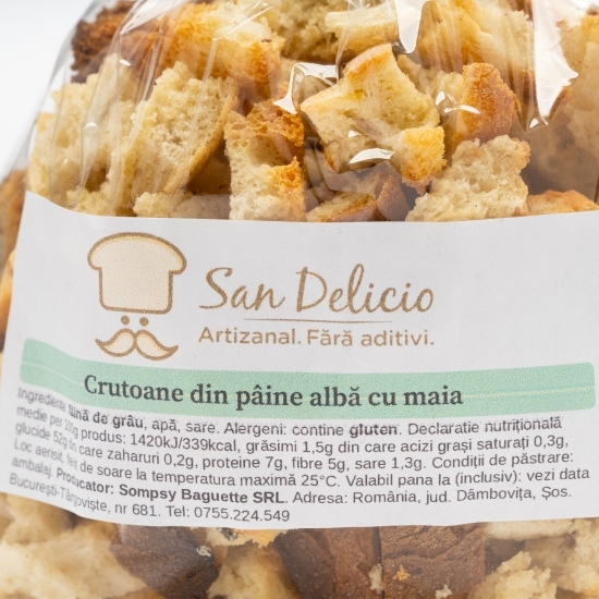 Crutoane din pâine albă cu maia 125g