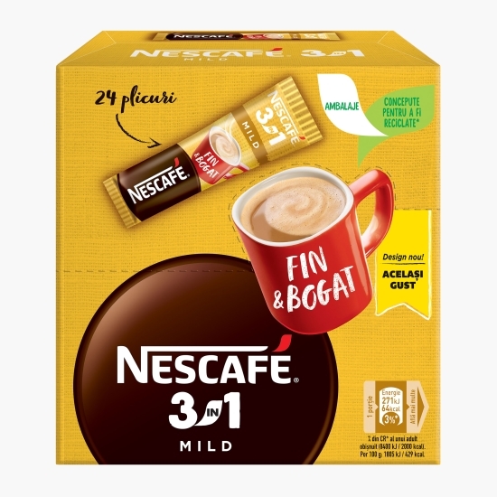 Mix de cafea instant 3în1 Mild plicuri, 24x15g