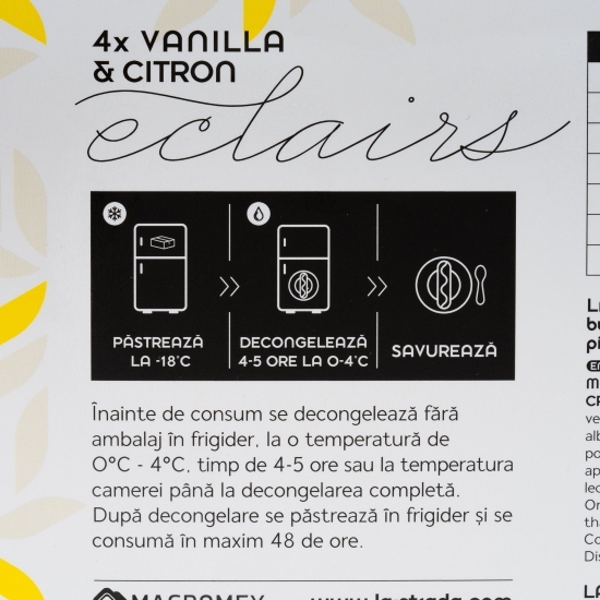 Ecler cu cremă de vanilie și lămâie 280g