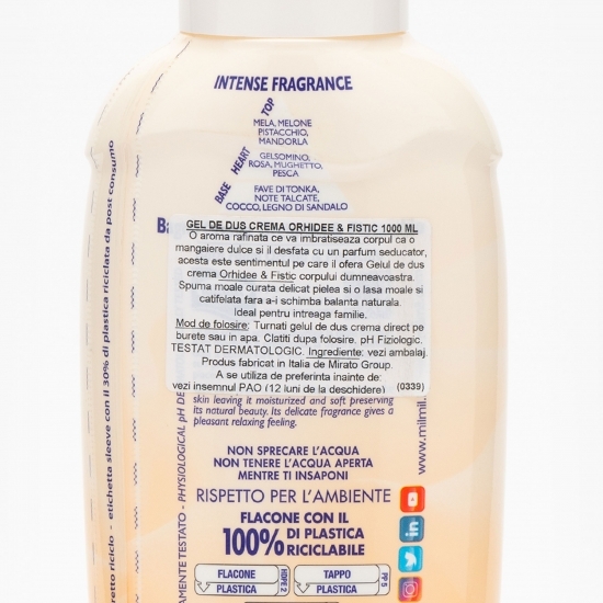 Gel de duș cremă Orhidee & Fistic 1000ml